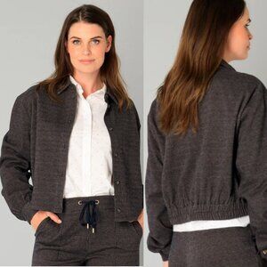 NWT Yest Robbie Essential Brown Melange Shacket Sz 10